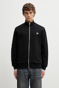 Fred Perry bluza rozpinana bawełniana męska czarna J1327