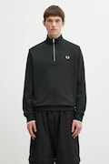 Бавовняна кофта Fred Perry колір зелений однотонна M3574