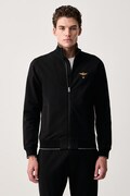 Aeronautica Militare bluza rozpinana męska bawełniana z elastanem czarna FE1956UF00459