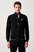 Aeronautica Militare bluza rozpinana męska bawełniana z elastanem czarna FE1956UF00459