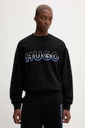 Βαμβακερή μπλούζα Hugo Blue χρώμα: μαύρο, 50549148
