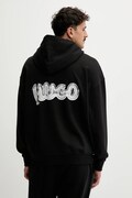 Hugo Blue felpa in cotone uomo colore nero con cappuccio 50549212