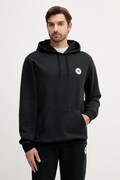 Converse bluza męska kolor czarny z kapturem z aplikacją CVM5K981