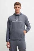 Under Armour bluza Unstoppable męska kolor szary z kapturem z nadrukiem 6003864