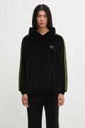 Needles bluza Track Hoody męska kolor czarny z kapturem z aplikacją RW324