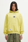 Кофта AAPE Aaper Hoodie колір зелений з капюшоном меланж AAPSWMC370XBP