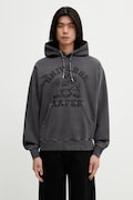 Bavlnená mikina AAPE šedá farba, s kapucňou, vzorovaná, AAPSWMC369XXP