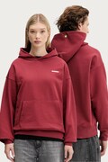 Barrow hanorac de bumbac culoarea bordo, cu glugă, cu imprimeu, F5BWUAHS068