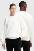 Lacoste cotton sweatshirt beige color smooth SH7745