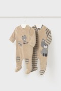 Mayoral Newborn śpioszki niemowlęce 2-pack 2719
