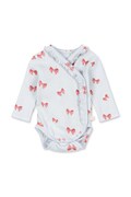 Konges Sløjd body bawełniane niemowlęce SUI NEWBORN FRILL BODY GOTS KS104004