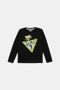 Guess longsleeve bawełniany dziecięcy kolor czarny z nadrukiem N5YI01 K8HM4