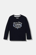 Guess longsleeve bawełniany dziecięcy kolor granatowy z nadrukiem N5YI21 K8HM4
