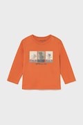 Mayoral longsleeve din bumbac pentru bebeluși culoarea portocaliu, 2063