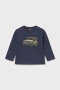 Mayoral longsleeve bawełniany kolor granatowy z nadrukiem 2066
