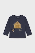 Mayoral longsleeve din bumbac pentru copii culoarea bleumarin, cu imprimeu, 2067