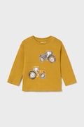 Mayoral longsleeve din bumbac pentru copii culoarea galben, 2069