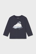 Mayoral longsleeve din bumbac pentru copii culoarea bleumarin, cu imprimeu, 2071