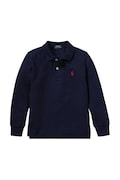 Polo Ralph Lauren longsleeve din bumbac pentru copii culoarea bleumarin, uni, 322703634032