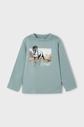 Mayoral longsleeve copii culoarea verde, cu imprimeu, 4093