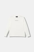 Emporio Armani longsleeve din bumbac pentru copii culoarea alb, cu imprimeu, EB000420 AF15013