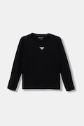 Emporio Armani longsleeve din bumbac pentru copii culoarea bleumarin, cu imprimeu, EB000420 AF15013