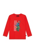 Lego longsleeve bawełniany dziecięcy LWTAFFY 622 kolor czerwony z nadrukiem 11011248