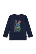 Lego longsleeve bawełniany dziecięcy LWTAFFY 622 kolor granatowy z nadrukiem 11011248