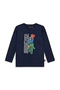 Lego longsleeve bawełniany dziecięcy LWTAFFY 622 kolor granatowy z nadrukiem 11011248