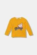 Guess longsleeve bawełniany niemowlęcy kolor żółty z nadrukiem I5BI01 I3Z14