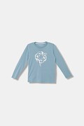 Guess longsleeve bawełniany dziecięcy kolor niebieski z nadrukiem L5BI01 I3Z14