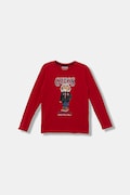 Guess longsleeve din bumbac pentru copii culoarea roșu, cu imprimeu, L5BI09 I3Z14