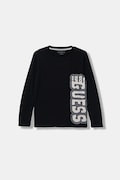 Guess longsleeve bawełniany dziecięcy kolor czarny z nadrukiem L5BI19 I3Z14