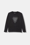 Дитячий бавовняний лонгслів Guess колір сірий з принтом L5BI21 I3Z14