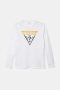 Guess longsleeve bawełniany dziecięcy kolor biały z aplikacją L5BI35 I3Z14
