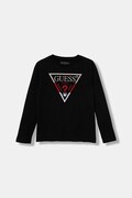 Guess longsleeve bawełniany dziecięcy kolor czarny z aplikacją L5BI35 I3Z14