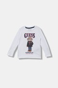 Guess longsleeve bawełniany dziecięcy kolor biały z nadrukiem N5BI04 I3Z14