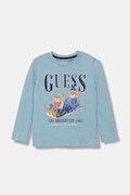 Дитячий бавовняний лонгслів Guess з принтом N5BI04 I3Z14