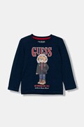 Guess longsleeve bawełniany dziecięcy kolor granatowy z nadrukiem N5BI04 I3Z14