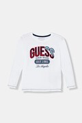 Guess longsleeve bawełniany dziecięcy kolor biały z nadrukiem N5BI06 I3Z14