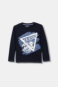 Guess longsleeve bawełniany dziecięcy kolor granatowy z nadrukiem N5BI17 I3Z14
