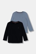 Tommy Hilfiger longsleeve din bumbac pentru copii 2-pack uni, UB0UB00309