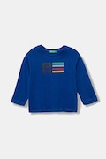 Detská bavlnená košeľa s dlhým rukávom United Colors of Benetton modrá farba, s potlačou, 3I1XG10F2