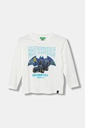United Colors of Benetton longsleeve bawełniany dziecięcy kolor biały wzorzysty 35RYG10KE