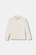 United Colors of Benetton longsleeve dziecięcy kolor beżowy gładki 3DKEG10JU