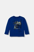 United Colors of Benetton longsleeve bawełniany dziecięcy kolor niebieski wzorzysty 3JERG10K5