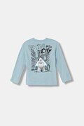United Colors of Benetton longsleeve bawełniany dziecięcy kolor niebieski z nadrukiem 3ATNG10KV