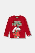 United Colors of Benetton longsleeve bawełniany dziecięcy kolor czerwony z nadrukiem 3ATNG10L4