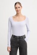 United Colors of Benetton longsleeve culoarea violet, 3FJHD10AQ