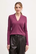 United Colors of Benetton bluzka damska kolor fioletowy gładka 31NLD401X